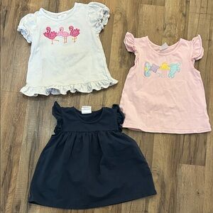 Charming Kids Top Set - White, Pink, and Black
